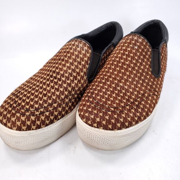 ASN Jam Slip On Casual Walking Shoe Womens Size 9 39 Brown White - Picture 8 of 9